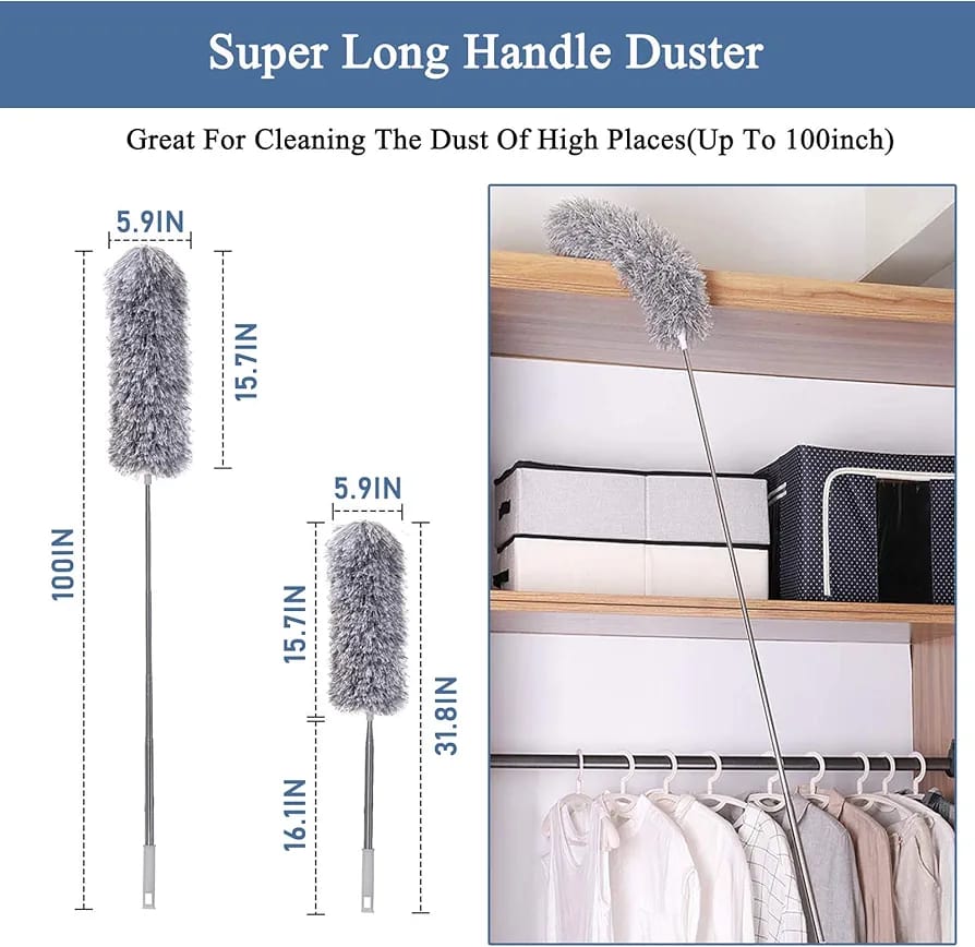 Foldable Cleaning Grey Duster (Premium Quality) (Big Size)