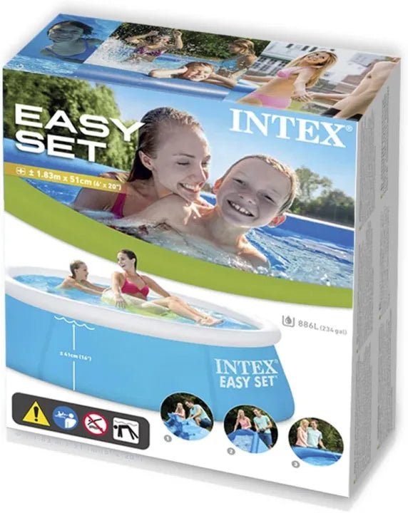 Intex Easy Set Inflatable Swimming Pool – 6ft x 20in (183 x 51 cm)
