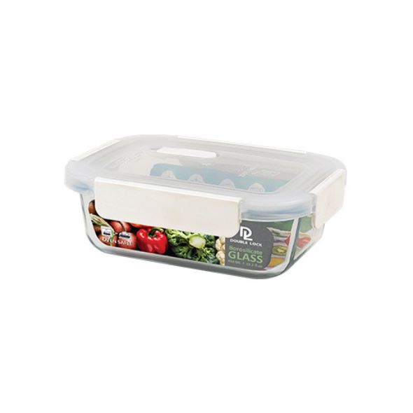 Double Lock Glass Food Container – 450ml | Thailand Made - My Store