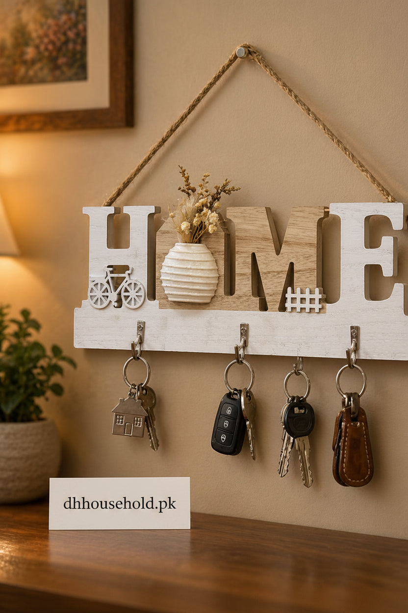 Home Decorative Wooden Key Holder & Wall Organizer - My Store