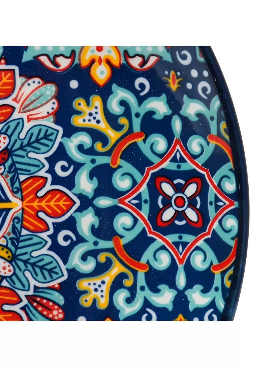 Royal Midnight Blue Hand-Painted Moroccan Ceramic Dinner & Quarter Plates