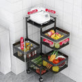 Rotating Kitchen Storage Trolley - Square - My Store
