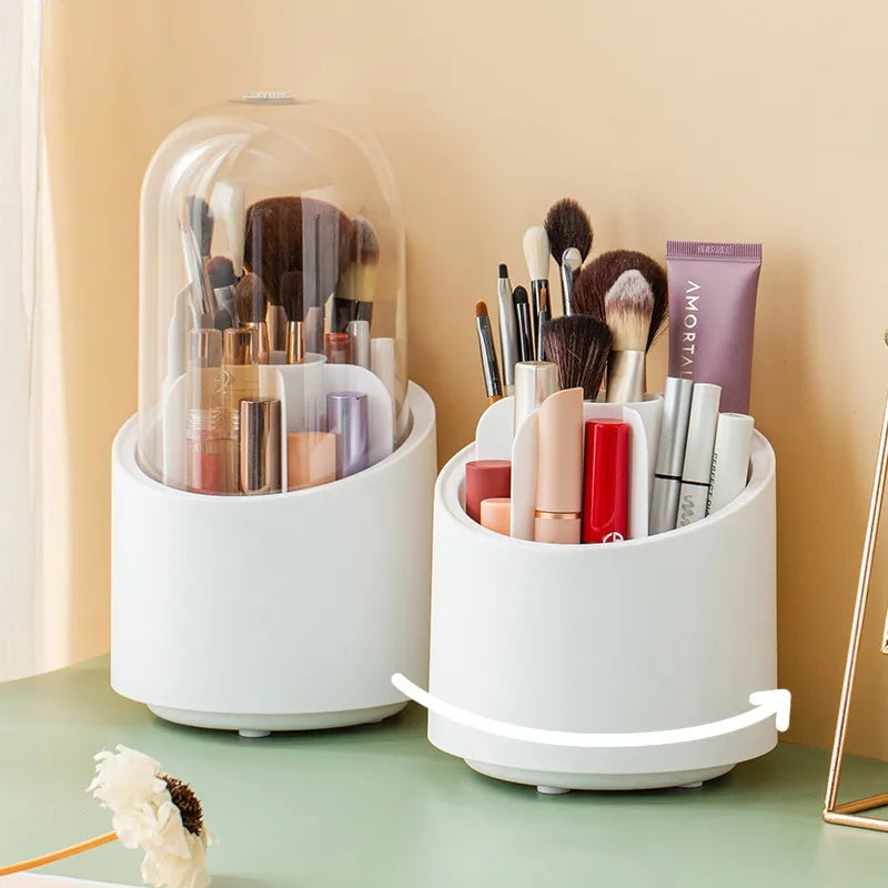 360° Rotating Makeup Brush Organizer