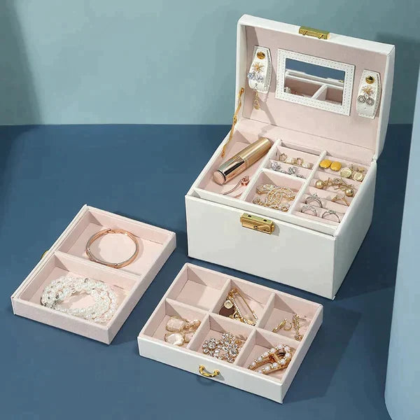 3Layer Leather Jewelry Box - My Store