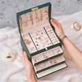 3Layer Leather Jewelry Box - My Store