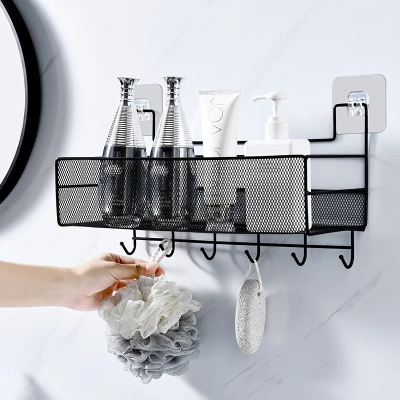 Self-Adhesive Iron Shelf With Hook - My Store