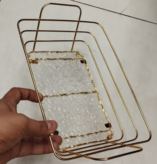 Metal Fruit Storage Basket, Snacks Storage And Organizer Plate - My Store