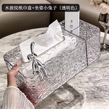 Light Luxury Multi-Function Tissue Box with Storage Drawer