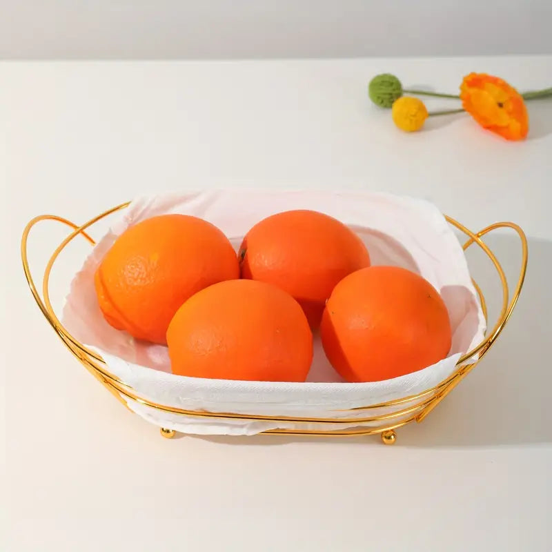 Metal Fruit Storage Basket, Snacks Storage And Organizer Plate - My Store