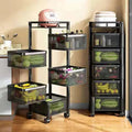 Rotating Kitchen Storage Trolley - Square - My Store