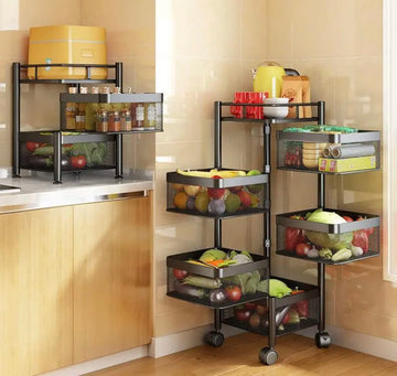 Rolling Mesh Storage Cart (5 layers)