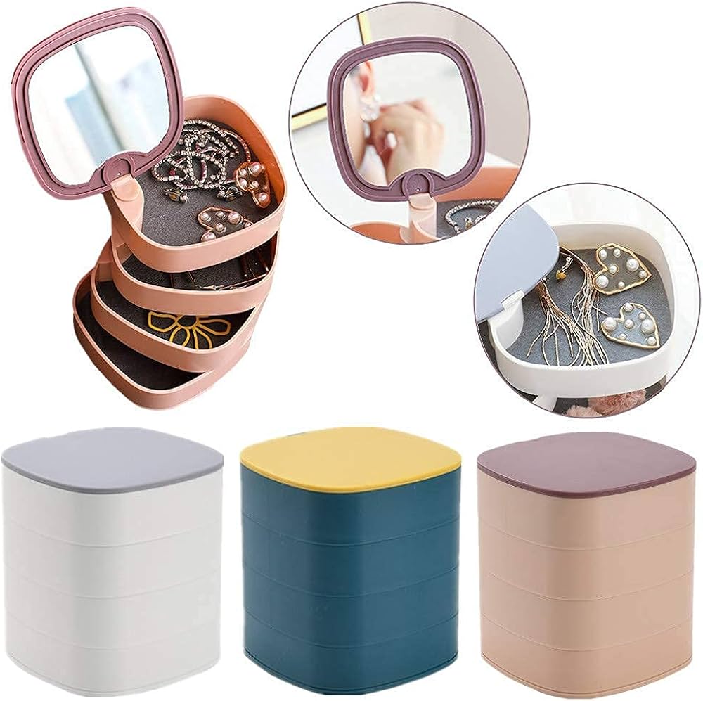Cosmetic Storage Box with Mirror
