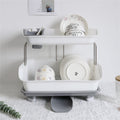 2 Tier Drainer Dish Rack - Plastic - My Store
