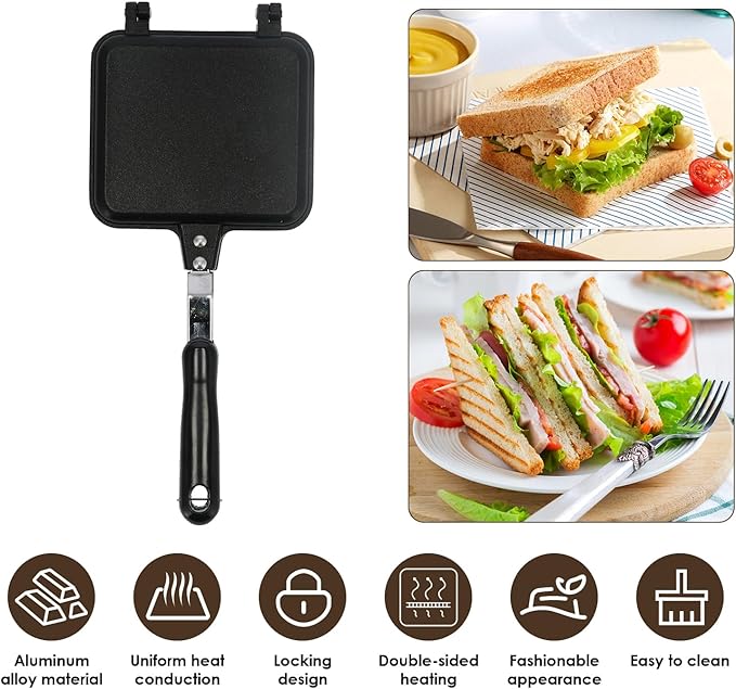 Non-Stick Square Sandwich Maker 🥪 - My Store