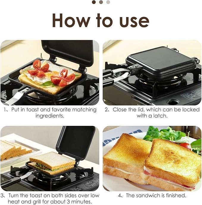 Non-Stick Square Sandwich Maker 🥪 - My Store