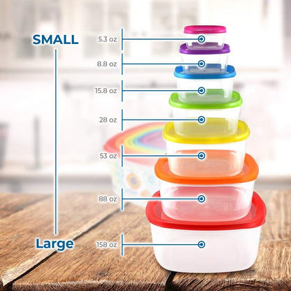 Stackable Food Storage Containers Set