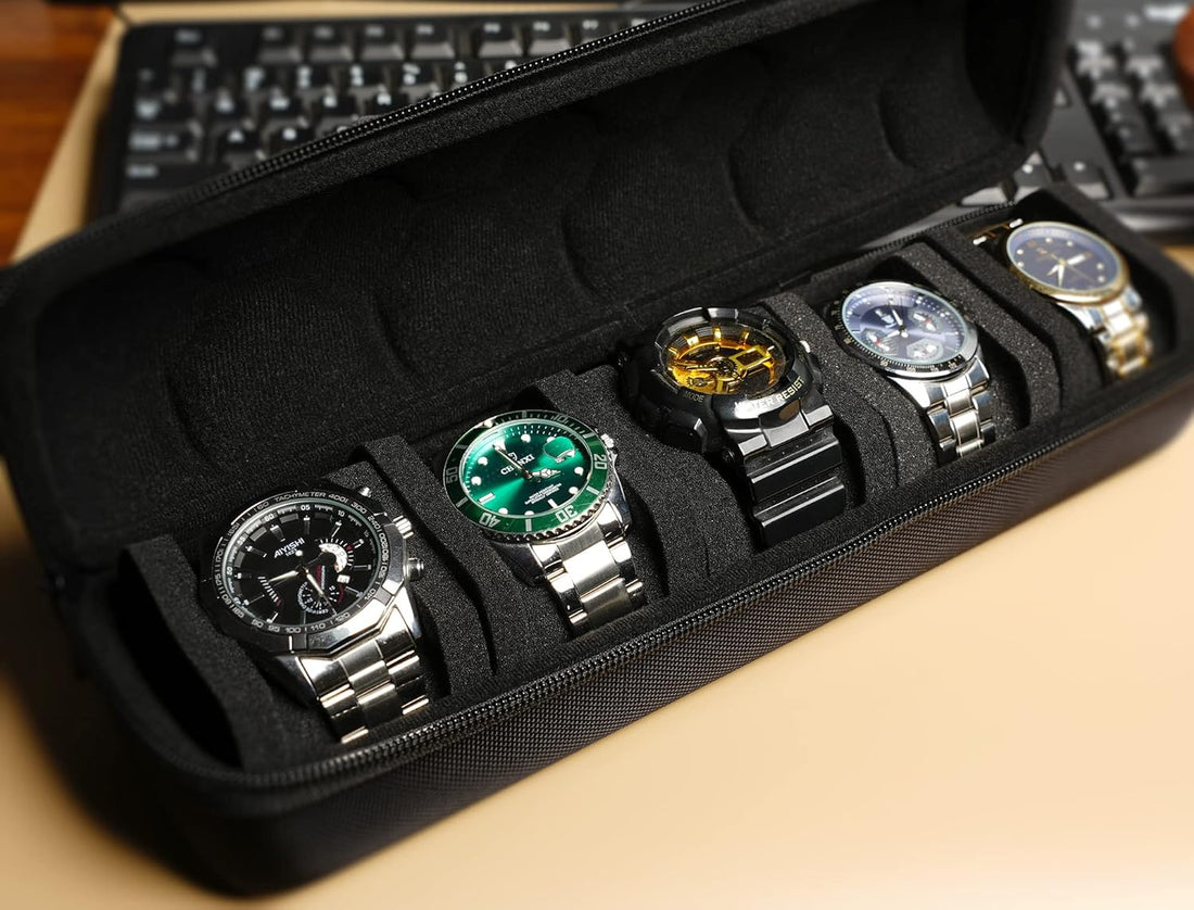 SAFEBUDDY men's5 slots Watch travel case box