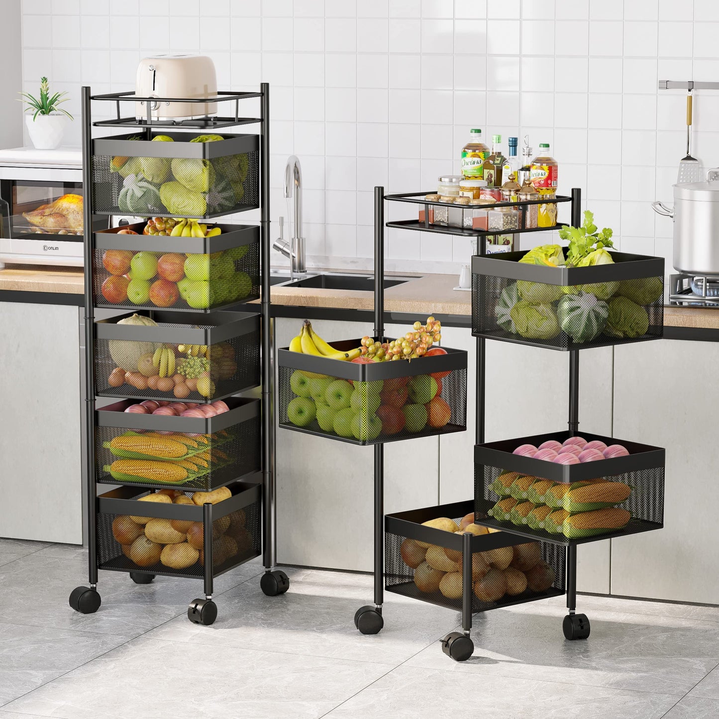 Rolling Mesh Storage Cart (5 layers) - My Store