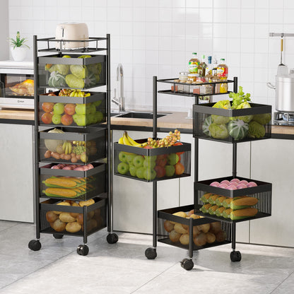 Rolling Mesh Storage Cart (4 layers)
