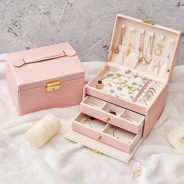 3Layer Leather Jewelry Box - My Store