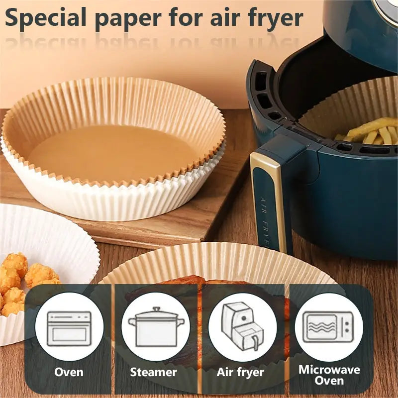 Non-stick Disposable Air Fryer Liners - 50Pcs Set - My Store