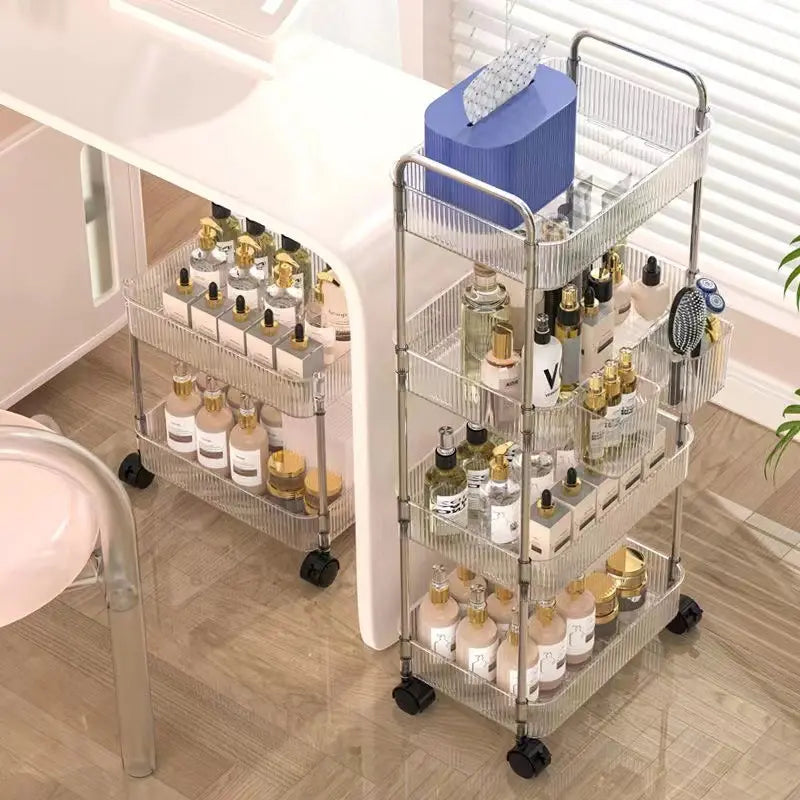 Acrylic Storage Rack Trolly - My Store