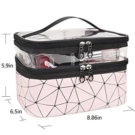 Double Layer Travel Makeup Cosmetic Bag - Spider Texture - My Store