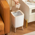 Wooden High Foot Dustbin - Square Shape - My Store