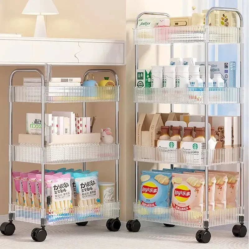 Acrylic Storage Rack Trolly - My Store