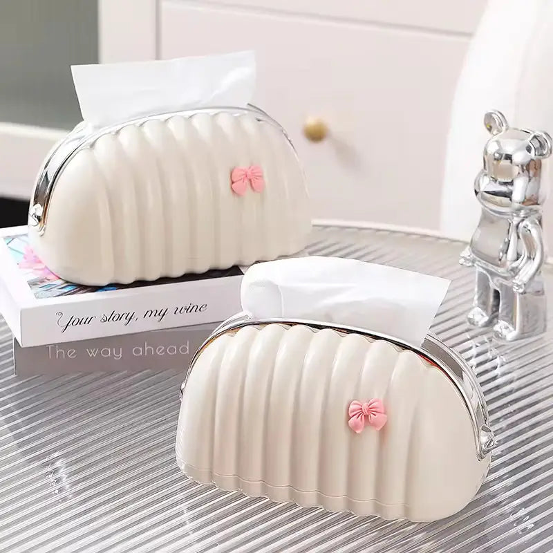 Cute Style Tissue Box with Ribbon - My Store