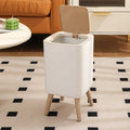 Wooden High Foot Dustbin - Square Shape - My Store
