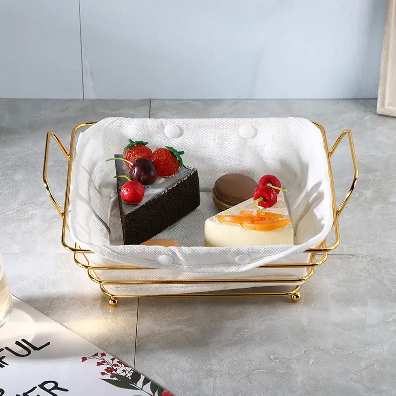 Metal Fruit Storage Basket, Snacks Storage And Organizer Plate - My Store