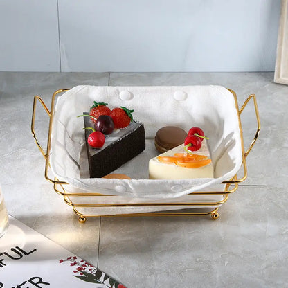 Metal Fruit Storage Basket, Snacks Storage And Organizer Plate - My Store