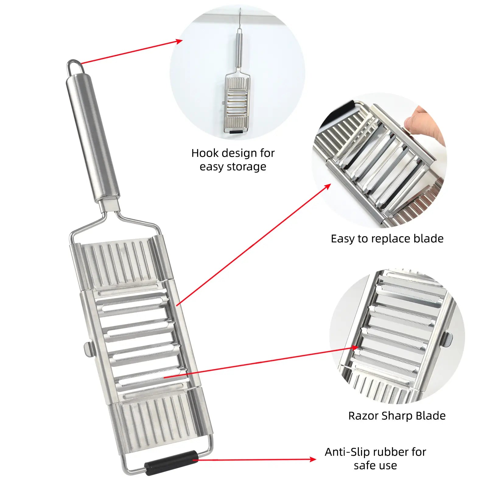 4 in 1 Manual Stainless Steel Slicer - My Store