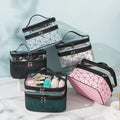 Double Layer Travel Makeup Cosmetic Bag - Spider Texture - My Store