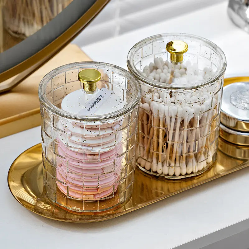 Acrylic Round Cotton Bud Holder - My Store