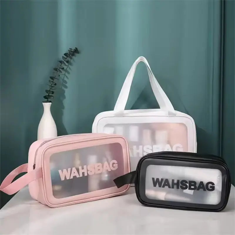 3 pcs set PU Leather Travel Cosmetics Washbag - My Store
