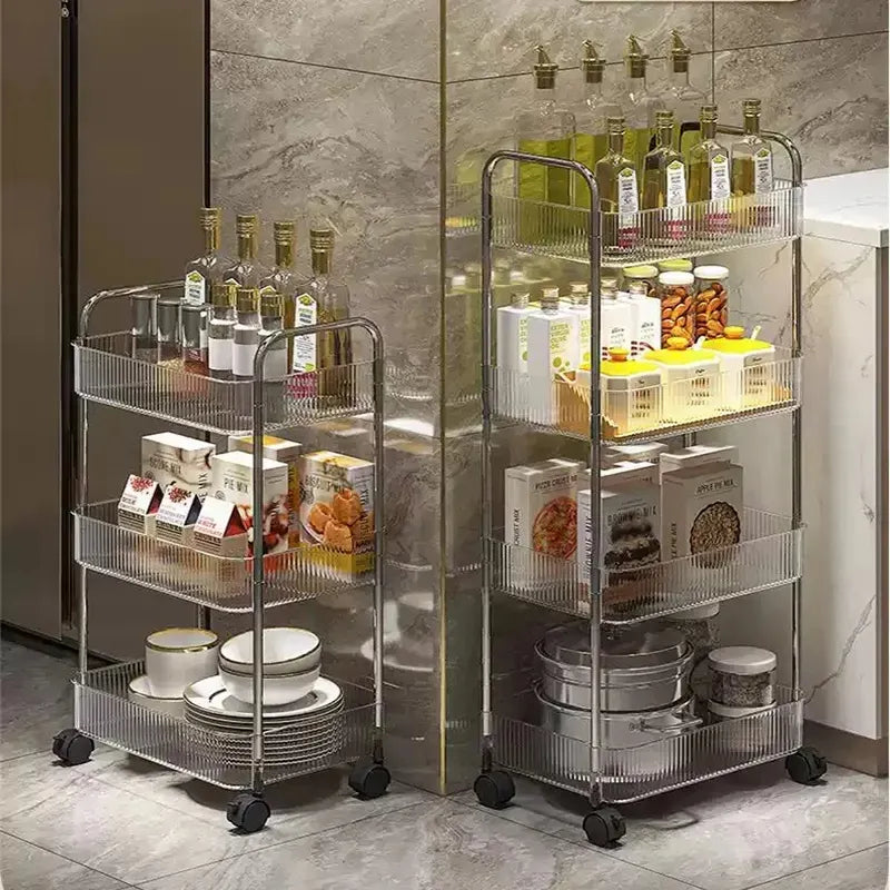 Acrylic Storage Rack Trolly - My Store