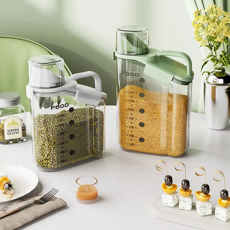 Airtight Food Storage Container With Measuring Cup - My Store