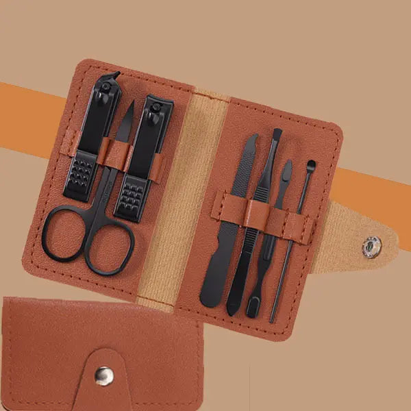 7in1 Nail Kit Leather Pouch - My Store