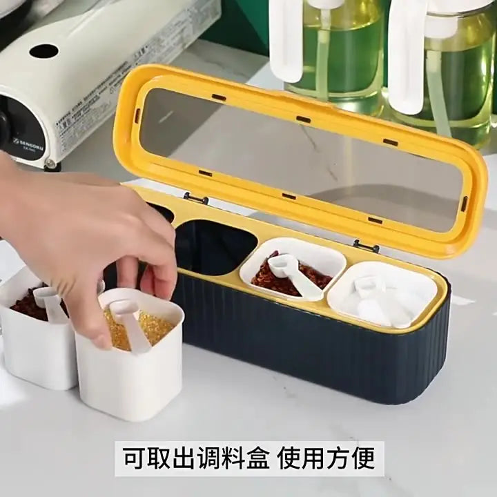 4 Grids Kitchen Spice Organizer Box - My Store