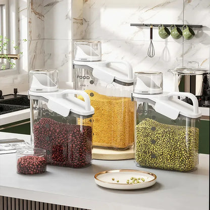 Airtight Food Storage Container With Measuring Cup - My Store