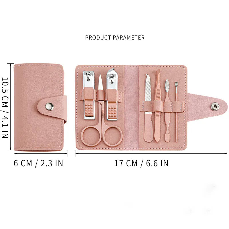 7in1 Nail Kit Leather Pouch - My Store