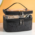 Double Layer Travel Makeup Cosmetic Bag - Spider Texture - My Store