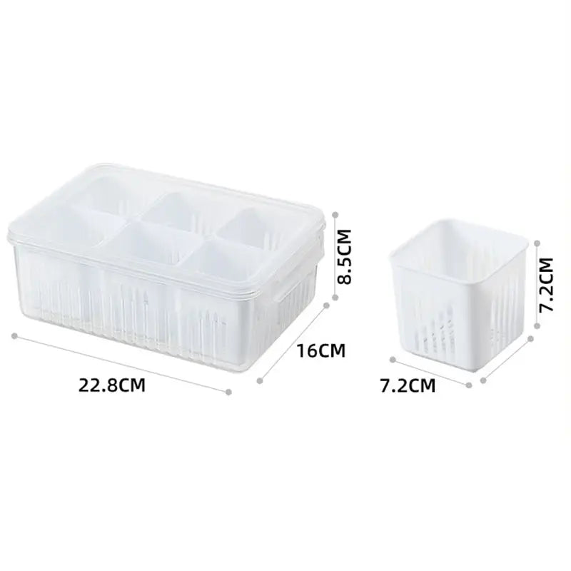 Refrigerator Food Storage Box - 6 Partition - My Store