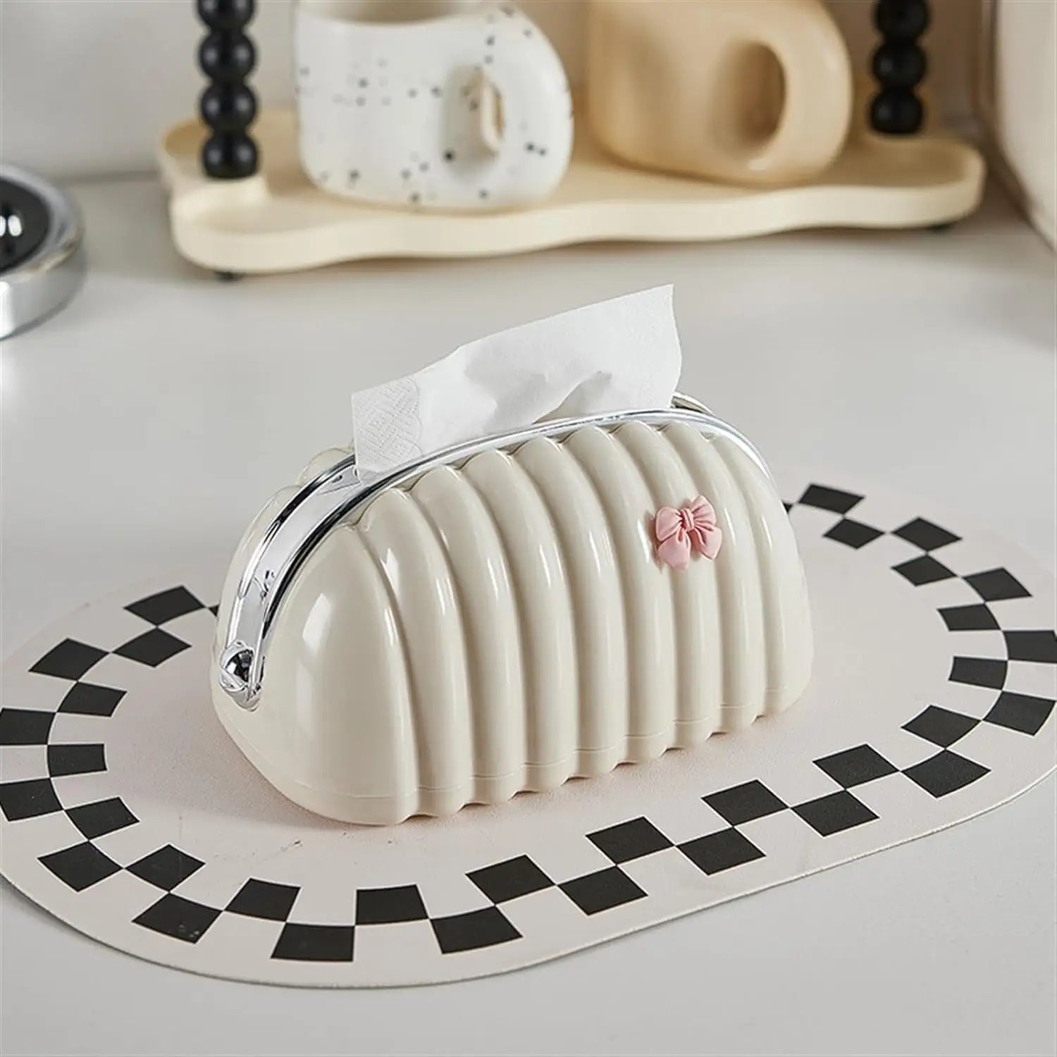 Cute Style Tissue Box with Ribbon - My Store