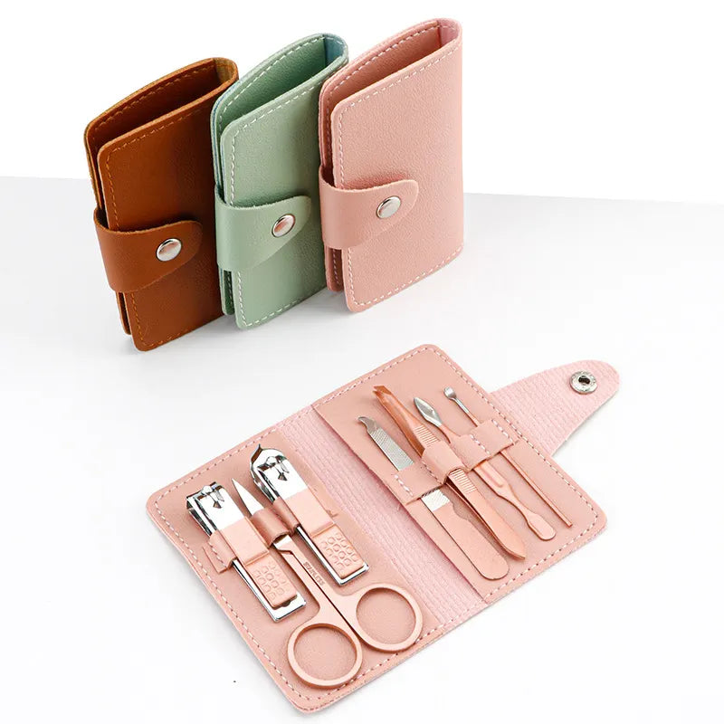7in1 Nail Kit Leather Pouch - My Store