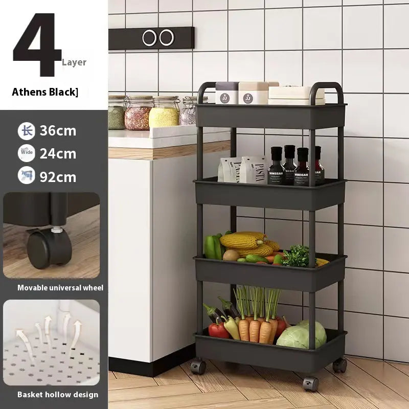 4 Layer Multipurpose Storage Trolley - My Store