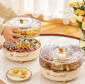 Double Layer Transparent Nuts And Snacks Tray - My Store