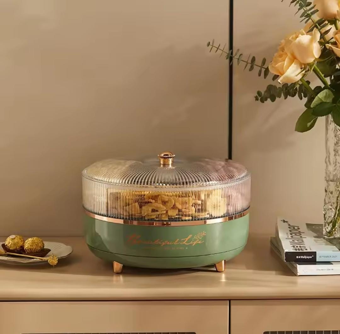 Double Layer Transparent Nuts And Snacks Tray - My Store